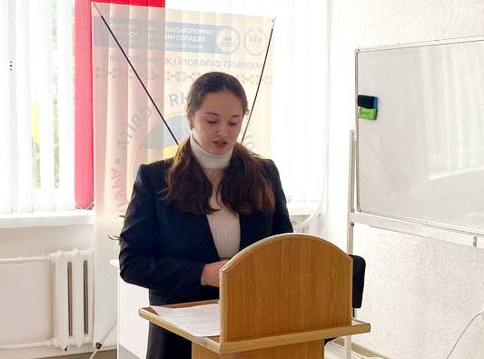 Виступ студентки 4 курсу факультету філології і журналістики ТНПУ ім. В. Гнатюка Теребей Діани